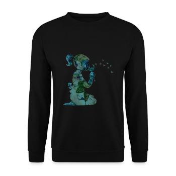 Pissenlit fille de fleur - Sweat-shirt Unisexe - noir - Devant - Alina (178cm) & Michal (187cm)