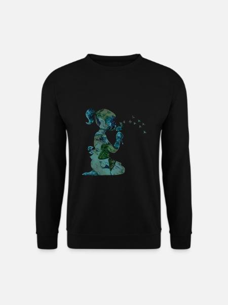 Flower girl dandelion - Unisex Sweatshirt - black
