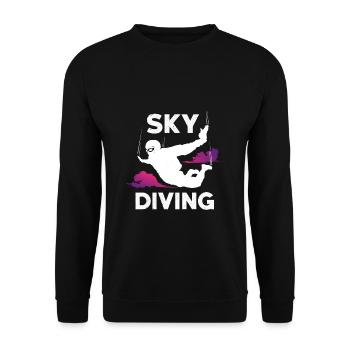 Skydiving skydiving - Unisex Sweatshirt - black - Front - Alina (178cm) & Michal (187cm)