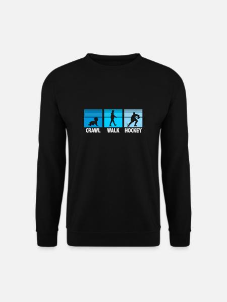 Hockey Evolution, Krabbeln, Laufen, Hockey - Unisex Pullover - Schwarz