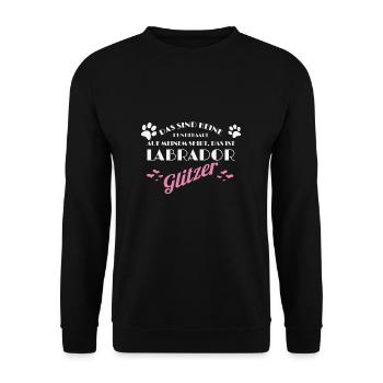Idée cadeau chiens de chien de paillettes Labrador chien - Sweat-shirt Unisexe - noir - Devant - Alina (178cm) & Michal (187cm)