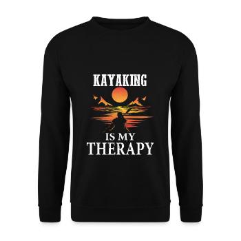 Le kayak est mon traitement poison de sport nautique kayak - Sweat-shirt Unisexe - noir - Devant - Alina (178cm) & Michal (187cm)