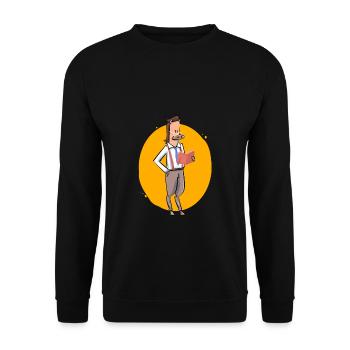Professeur de licorne - Sweat-shirt Unisexe - noir - Devant - Alina (178cm) & Michal (187cm)