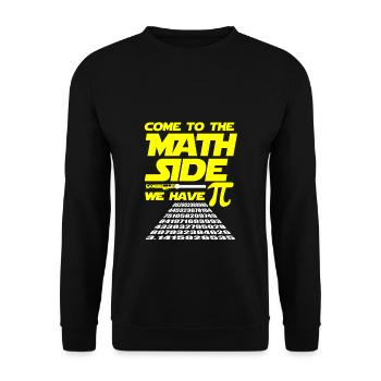 Mathe Pi Dunkle Seite Wortspiel Fantasy Geschenk - Unisex Pullover - Schwarz - Vorne - Alina (178cm) & Michal (187cm)