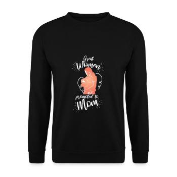 Les grandes femmes sont promues à maman - Sweat-shirt Unisexe - noir - Devant - Alina (178cm) & Michal (187cm)