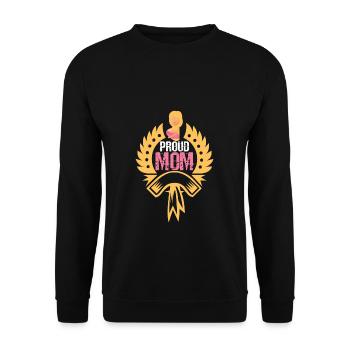 Maman fière - Sweat-shirt Unisexe - noir - Devant - Alina (178cm) & Michal (187cm)