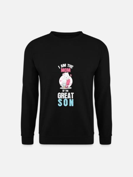 I am mom of a great son - Unisex Sweatshirt - black