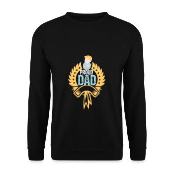 Papa fier - Sweat-shirt Unisexe - noir - Devant - Alina (178cm) & Michal (187cm)