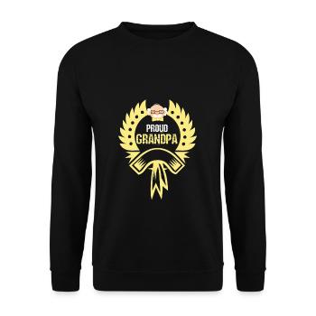 Stolzer Opa - Unisex Pullover - Schwarz - Vorne - Alina (178cm) & Michal (187cm)