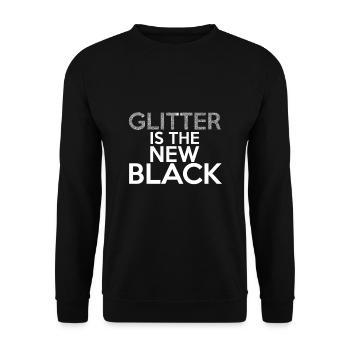 Glitzer ist das neue Schwarz - Unisex Pullover - Schwarz - Vorne - Alina (178cm) & Michal (187cm)