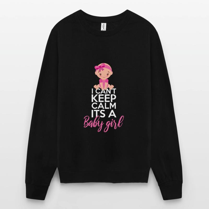 Ich kann nicht ruhig bleiben, es wird ein Mädchen Unisex Pullover