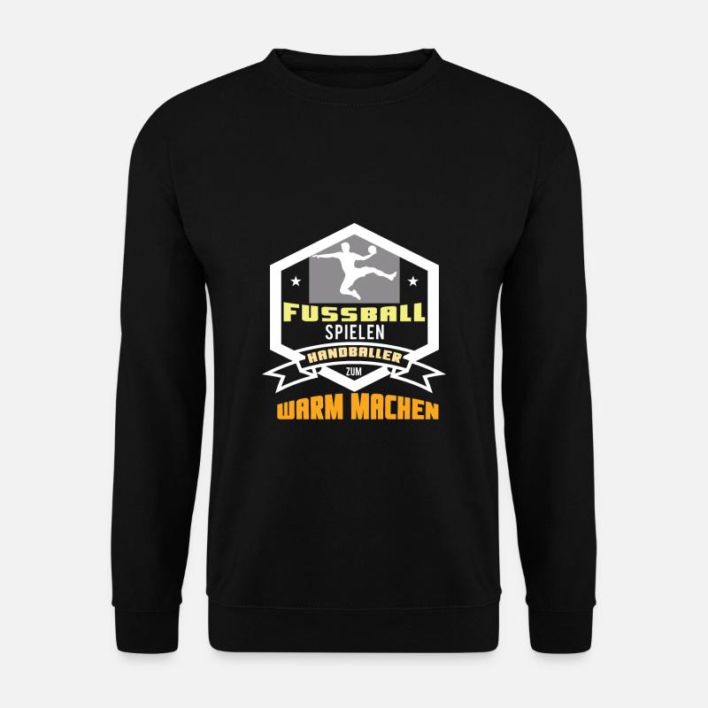 Fußball spielen Handballer zum warm machen - Unisex Pullover - Schwarz