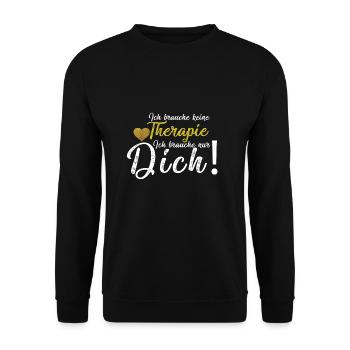 Aucune thérapie mais vous aimez votre couple - Sweat-shirt Unisexe - noir - Devant - Alina (178cm) & Michal (187cm)