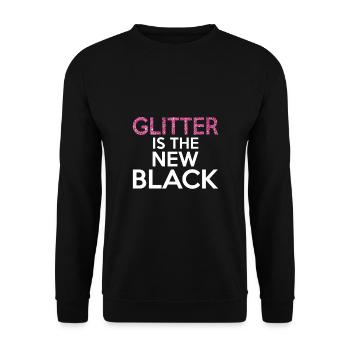Glitzer ist das neue Schwarz - Unisex Pullover - Schwarz - Vorne - Alina (178cm) & Michal (187cm)