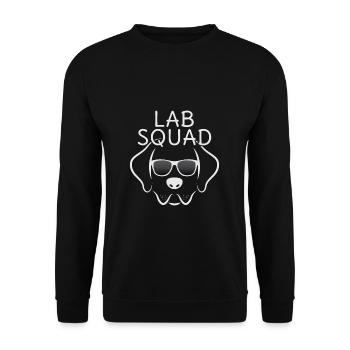 Lab Squad - Cadeau pour chien Labrador Retriever - Sweat-shirt Unisexe - noir - Devant - Alina (178cm) & Michal (187cm)