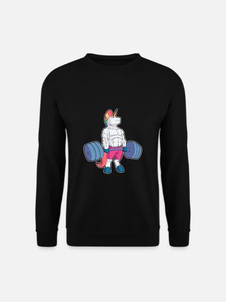 Deadlift Unicorn Fitness Einhorn Geschenk - Unisex Pullover - Schwarz