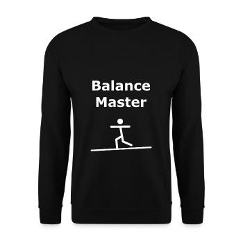 Balance Meister! - Unisex Pullover - Schwarz - Vorne - Alina (178cm) & Michal (187cm)