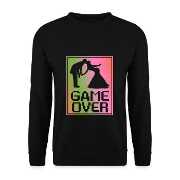 Wedding - game over. The game is over. - Unisex Sweatshirt - black - Front - Alina (178cm) & Michal (187cm)