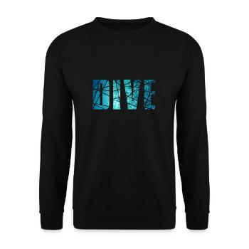DIVE - Unisex Sweatshirt - black - Front - Alina (178cm) & Michal (187cm)