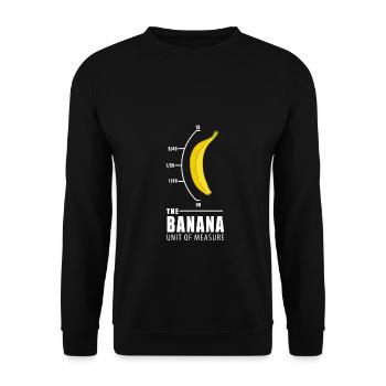 Banana Unit Yellow Nerd Funny Gift - Unisex Sweatshirt - black - Front - Alina (178cm) & Michal (187cm)