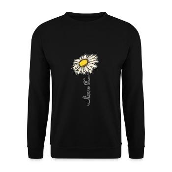 Marguerites love it fleurs cadeau d'été - Sweat-shirt Unisexe - noir - Devant - Alina (178cm) & Michal (187cm)