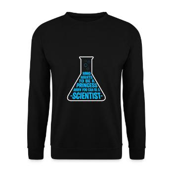Princess scientist researcher gifts - Unisex Sweatshirt - black - Front - Alina (178cm) & Michal (187cm)