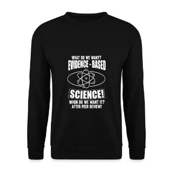 Science Atom Physics Chemistry Medicine Gifts - Unisex Sweatshirt - black - Front - Alina (178cm) & Michal (187cm)