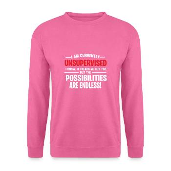 Unattended defense sarcasm gifts - Unisex Sweatshirt - pink - Front