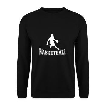 Basketball, Korb, Geschenk, Basketballer - Unisex Pullover - Schwarz - Vorne - Alina (178cm) & Michal (187cm)
