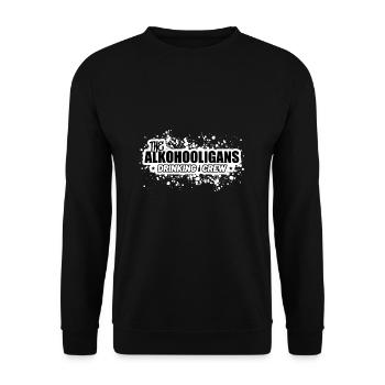 Alkohooligans Drinking Crew Drinking Group Shirt - Sweat-shirt Unisexe - noir - Devant - Alina (178cm) & Michal (187cm)