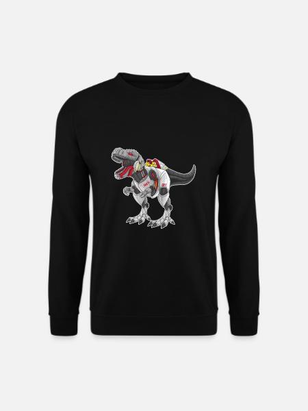 Roboter T-Rex Dinosaurier Tyrannosaurus - Unisex Pullover - Schwarz
