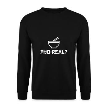 Pho real - Vietnam, soupe, soupe aux nouilles - Sweat-shirt Unisexe - noir - Devant - Alina (178cm) & Michal (187cm)