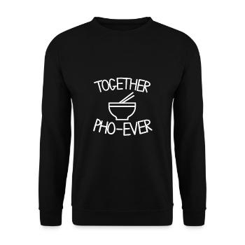 Pho ever - Vietnam, soupe, soupe aux nouilles - Sweat-shirt Unisexe - noir - Devant - Alina (178cm) & Michal (187cm)