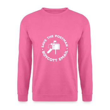 Boycott E-mail - Briefträger, Postmann, Bote - Unisex Pullover - Pink - Vorne