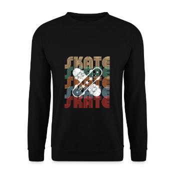 Skaters - skateboard, board, halfpipe - Unisex Sweatshirt - black - Front - Alina (178cm) & Michal (187cm)