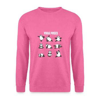 Panda Yoga Bär Buddhismus Posen Zen Yang Geschenke - Unisex Pullover - Pink - Vorne