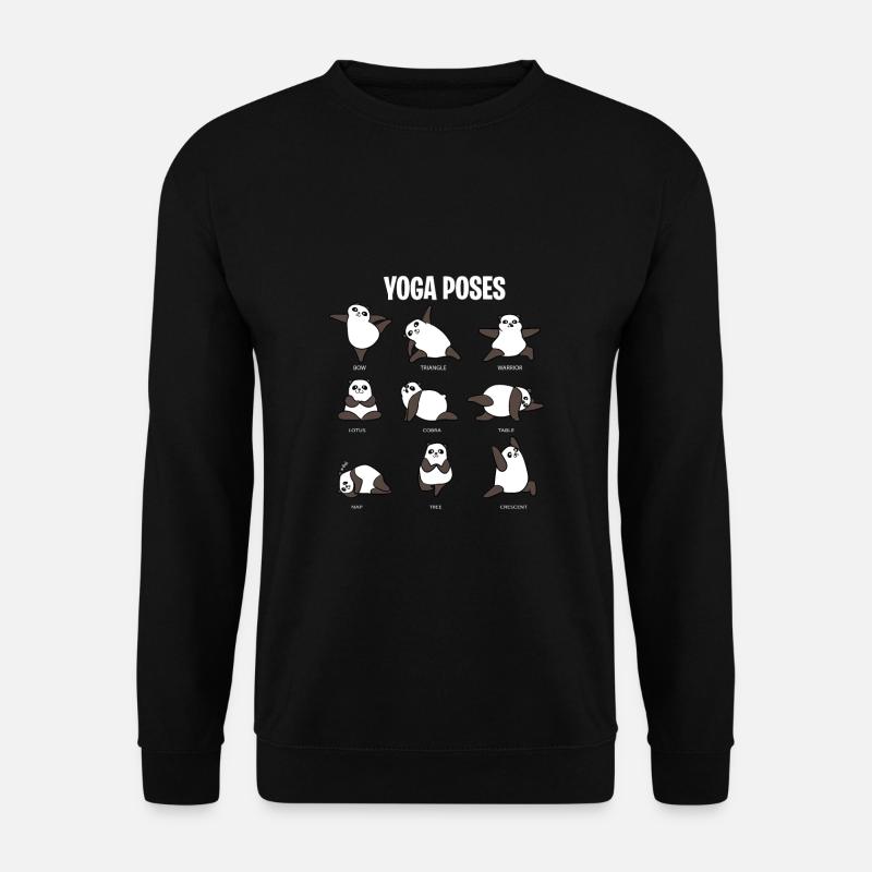 Panda Yoga Bär Buddhismus Posen Zen Yang Geschenke - Unisex Pullover - Schwarz