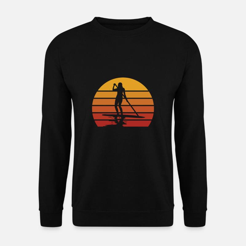 Stand Up Paddling Vintage SUP Paddeln Geschenk - Unisex Pullover - Schwarz