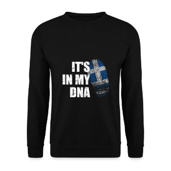 C'est dans mon ADN Grèce - fierté grecque - Sweat-shirt Unisexe - noir - Devant - Alina (178cm) & Michal (187cm)