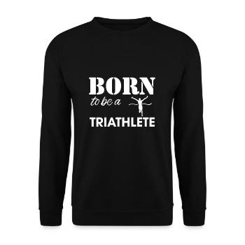 Triathlon - swimming, bike, running, gift - Unisex Sweatshirt - black - Front - Alina (178cm) & Michal (187cm)