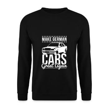 German cars German cars - Unisex Sweatshirt - black - Front - Alina (178cm) & Michal (187cm)