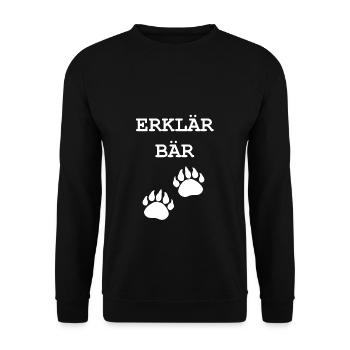 Erklärbär - Sweat-shirt Unisexe - noir - Devant - Alina (178cm) & Michal (187cm)