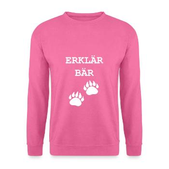 Erklärbär - Sweat-shirt Unisexe - rose - Devant
