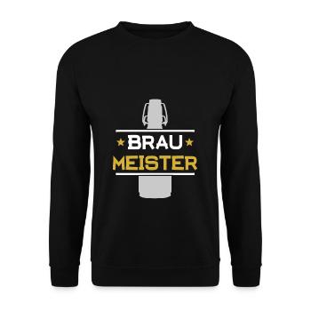 Braumeister Bier Brauerei Geschenk - Unisex Pullover - Schwarz - Vorne - Alina (178cm) & Michal (187cm)