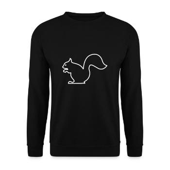 Squirrel line Cute silhouette gift - Unisex Sweatshirt - black - Front - Alina (178cm) & Michal (187cm)