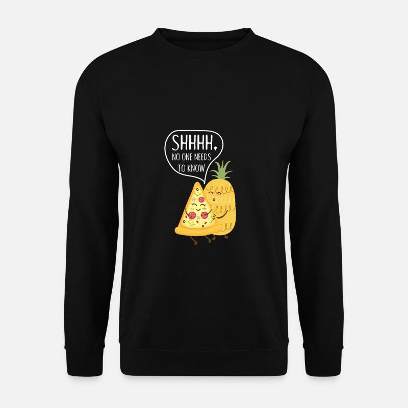 Pizza Ananas Hawaii - Italien, Geschenk - Unisex Pullover - Schwarz