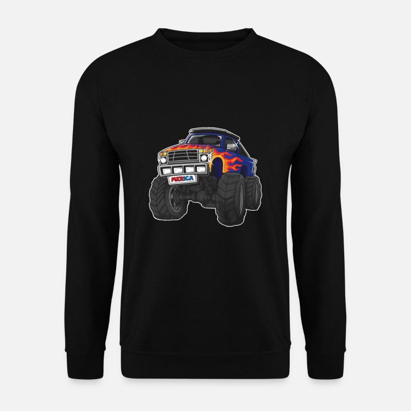 4. Juli Monster Truck Merica Patriot Amerika USA - Unisex Pullover - Schwarz