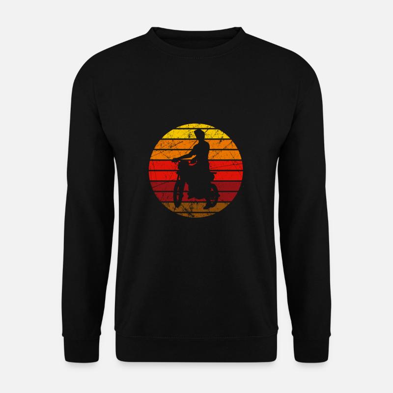 Motocross retro, Enduro, Biker, Motorcycle - Unisex Sweatshirt - black