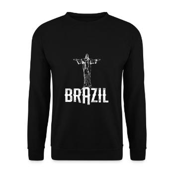 Brésil Cristo Rédempteur Rio de Janeiro Christ - Sweat-shirt Unisexe - noir - Devant - Alina (178cm) & Michal (187cm)