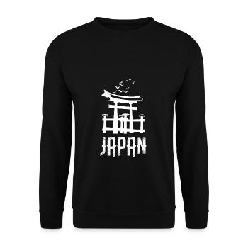 Japan Tokyo Itsukushima shrine - Unisex Sweatshirt - black - Front - Alina (178cm) & Michal (187cm)